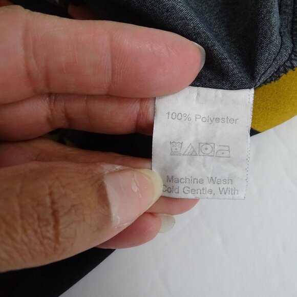 Shein Curve Women Size OXL 12 Black Abstract V-Neck Top Elastic Waist  Short Slv - Picture 5 of 10